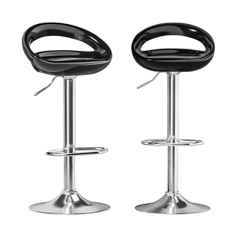 Bar Stools Kitchen Dining Counter Chairs Gas Lift Swivel x2