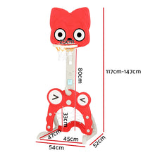 Kids Basketball Hoop Stand Adjustable 5-in-1 Sports Centre red