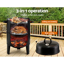 Grillz 3-in-1 Charcoal BBQ Smoker - Black - Cheap Choices