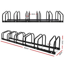 Portable Bike 6 Parking Rack Bicycle Instant Storage Stand - Black