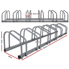 6 Bike Floor Parking Rack Stand Silver - Cheap Choices