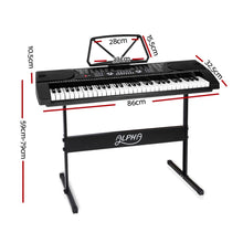 61 Keys LED Electronic Piano Keyboard Black - Cheap Choices