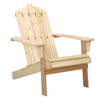 Outdoor Beach Chairs Wooden Adirondack Light Wood Tone