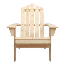 Outdoor Beach Chairs Wooden Adirondack Light Wood Tone