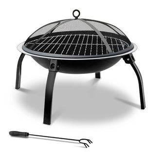 Fire Pit 22" BBQ Charcoal Smoker Portable Outdoor - Cheap Choices