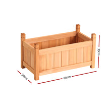 Raised Wooden Planter Box Vegetables 60x30x33cm