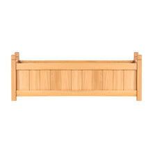 Raised Wooden Planter Outdoor Box Vegetables 90x30x33cm