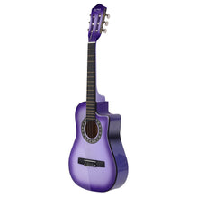 KIDS 34" Inch Guitar Acoustic Cutaway Wooden Purple with Accessories - Cheap Choices