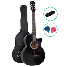 ADULTS 38" Inch Wooden Acoustic Guitar Black. NO Accessories - Cheap Choices