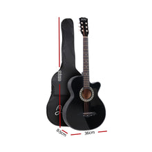 ADULTS 38" Inch Wooden Acoustic Guitar Black. NO Accessories - Cheap Choices