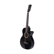 ADULTS 38" Inch Wooden Acoustic Guitar Black. NO Accessories - Cheap Choices