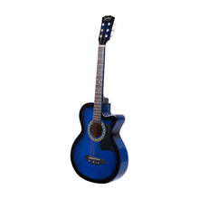 ADULTS 38" Inch Wooden Acoustic Guitar Blue - Cheap Choices