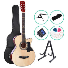 ADULTS 38"  Wooden Acoustic Guitar with Accessories Natural Wood - Cheap Choices