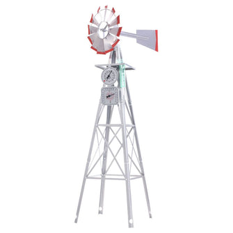 Garden Windmill 6FT 186cm Metal Ornaments Outdoor