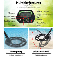 LCD Screen Metal Detector easy hold with Headphones - Black