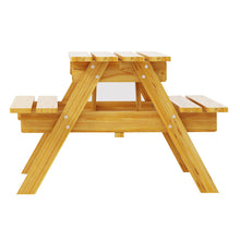 Outdoor Table and Chairs Picnic Bench Seat Umbrella Set Wooden