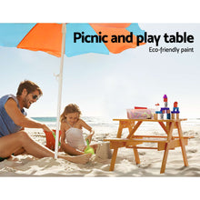 Outdoor Table and Chairs Picnic Bench Seat Umbrella Set Wooden