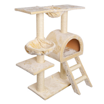 Cat Tree Trees Scratching Post Scratcher Condo Beige 100cm