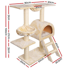 Cat Tree Trees Scratching Post Scratcher Condo Beige 100cm