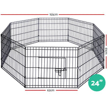 Pet Dog Playpen 24" 8 Panel Puppy Exercise Cage Enclosure Fence