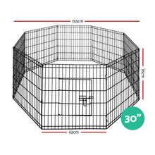 Dog Playpen 30" 8 Panel Puppy Exercise Cage Enclosure Fence