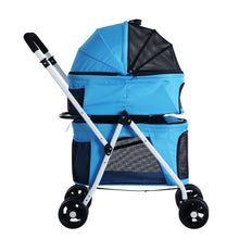 Pet Stroller Large Carrier Travel Foldable 4 Wheels Double