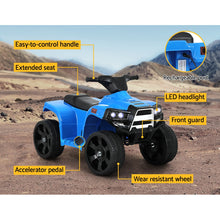 Ride On ATV Quad Motorbike Car 4 Wheel Electric Toys Battery Blue