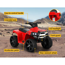 Ride On ATV Quad Motorbike Car 4 Wheeler Electric Toys Battery Red