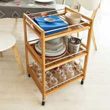 Bamboo Kitchen Trolley 3 Tier Storage Cart - Cheap Choices