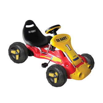 Pedal Powered Go-Kart for Children (Red) Ride & Steer/ 4-Wheel