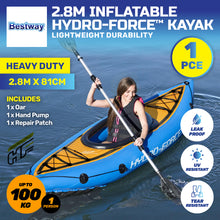 2.8m Kayak Inflatable 1 Person Essentials Included Premium Quality