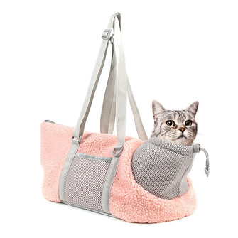 Pet Shoulder Bag with w/ Adjustable Strap Up to3kg /6.6 lbs - Pink