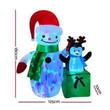 2.4M Snowman LED Lights Outdoor Decorations