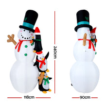 Christmas Inflatable Snowman 2.4M Xmas Lights Outdoor Decorations