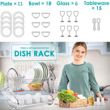 2 Tier Dish Rack with Drain Board Plated Chrome - Cheap Choices